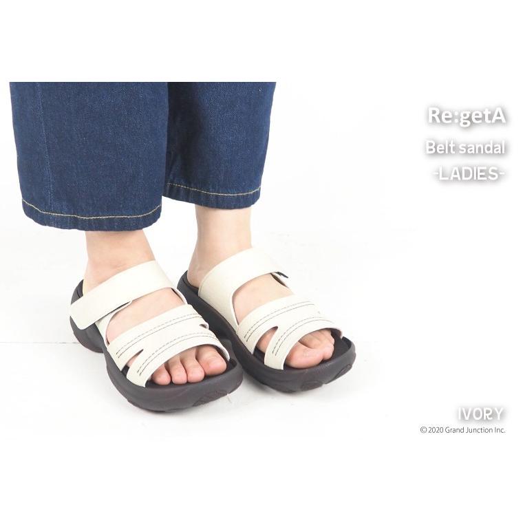 12%OFF セール リゲッタ サンダル レディース 黒 室内 オフィス ヒール つっかけ おしゃれ 厚底 幅広 甲高 5Eワイズ sandal | Re:getA | 08