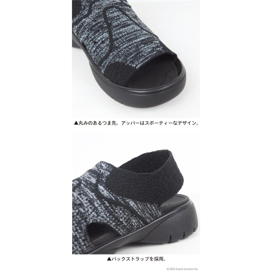 14%OFF セール リゲッタ サンダル レディース 黒 グレー 軽量 軽い スポーティ ストレッチ ニットサンダル sandal アウトレット | Re:getA | 07