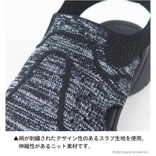 14%OFF セール リゲッタ サンダル レディース 黒 グレー 軽量 軽い スポーティ ストレッチ ニットサンダル sandal アウトレット | Re:getA | 09