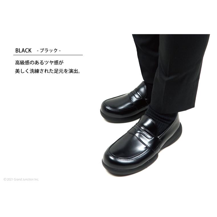 リゲッタ メンズ シューズ コイン ローファー 黒 靴 ビジネス カジュアル シンプル 歩きやすい 疲れない | Re:getA | 04