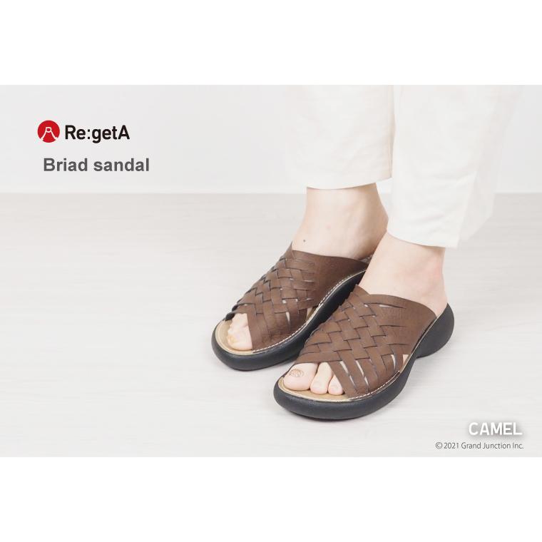 リゲッタ サンダル レディース 歩きやすい 厚底 つっかけ おしゃれ 履きやすい 編み込み メッシュ | Re:getA | 08