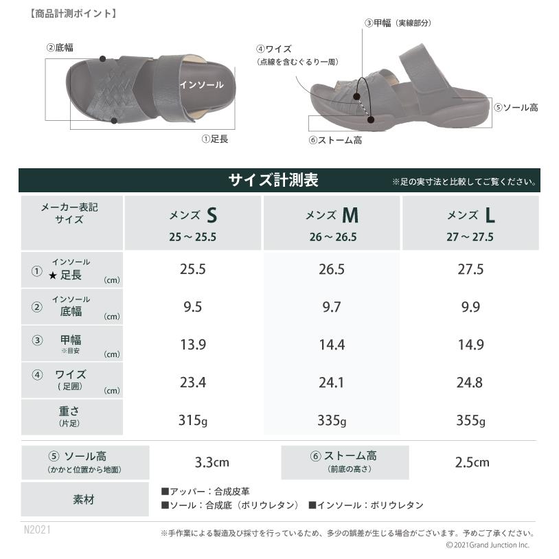 リゲッタ メンズ サンダル 編み込み つっかけ おしゃれ メッシュ 黒 オフィス コンフォートサンダル | Re:getA | 12