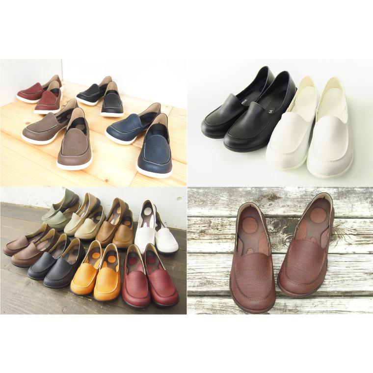 リゲッタ レディース シューズ ドライビング ローファー スリッポン コンフォートシューズ 白 黒ソール loafer 選べる | Re:getA | 21