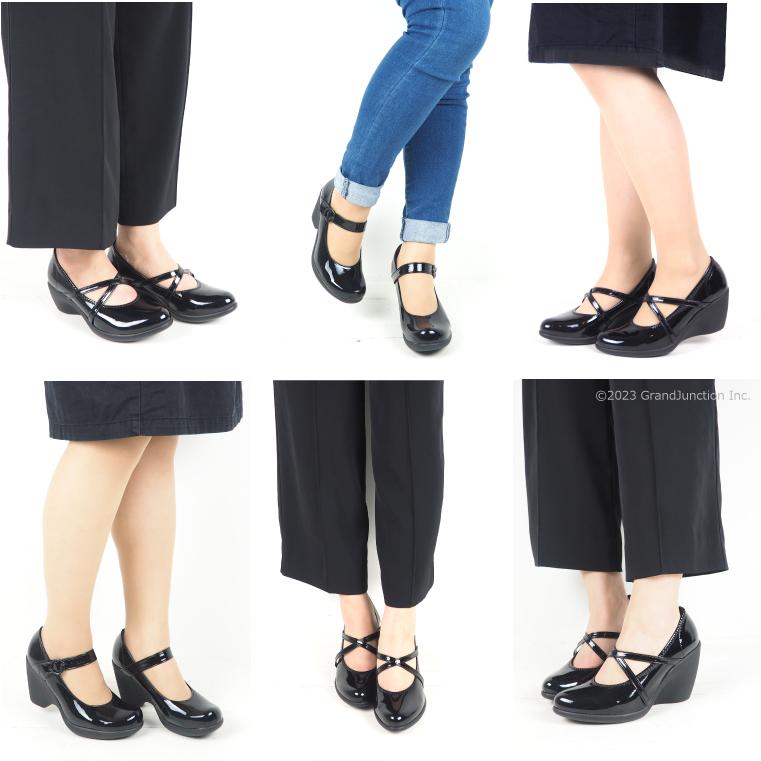 パンプス エナメル 痛くない リゲッタ 黒 ストラップ ブラック 幅広 フォーマル 光沢 Regeta 靴 5cm 7cm 9cm | Re:getA | 11