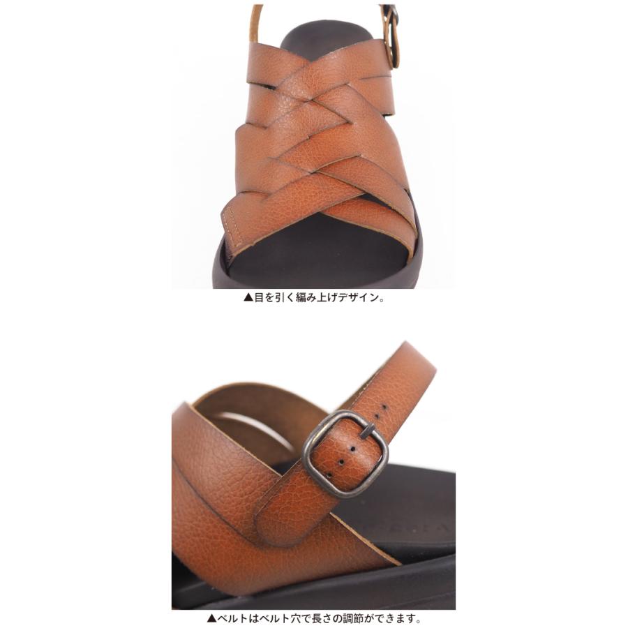 リゲッタ サンダル レディース ウェッジソール ストラップ 編み込み 手染め 幅広 甲高 履きやすい グミ インソール sandal | Re:getA | 12