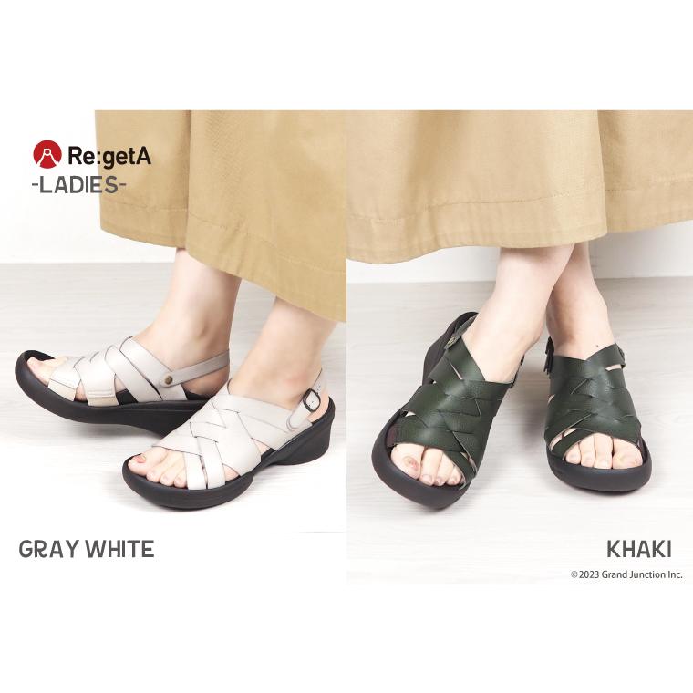 リゲッタ サンダル レディース ウェッジソール ストラップ 編み込み 手染め 幅広 甲高 履きやすい グミ インソール sandal | Re:getA | 09