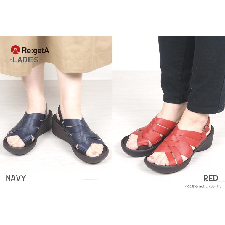 リゲッタ サンダル レディース ウェッジソール ストラップ 編み込み 手染め 幅広 甲高 履きやすい グミ インソール sandal | Re:getA | 10