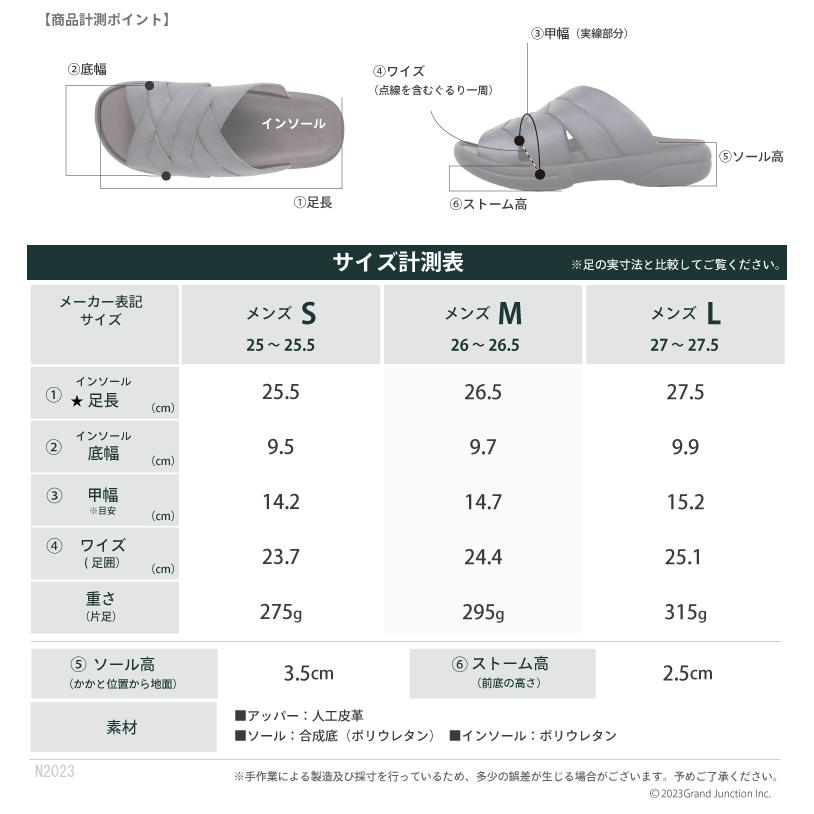 リゲッタ メンズ サンダル おしゃれ 疲れない 厚底 つっかけ 人気 編み込み | Re:getA | 13