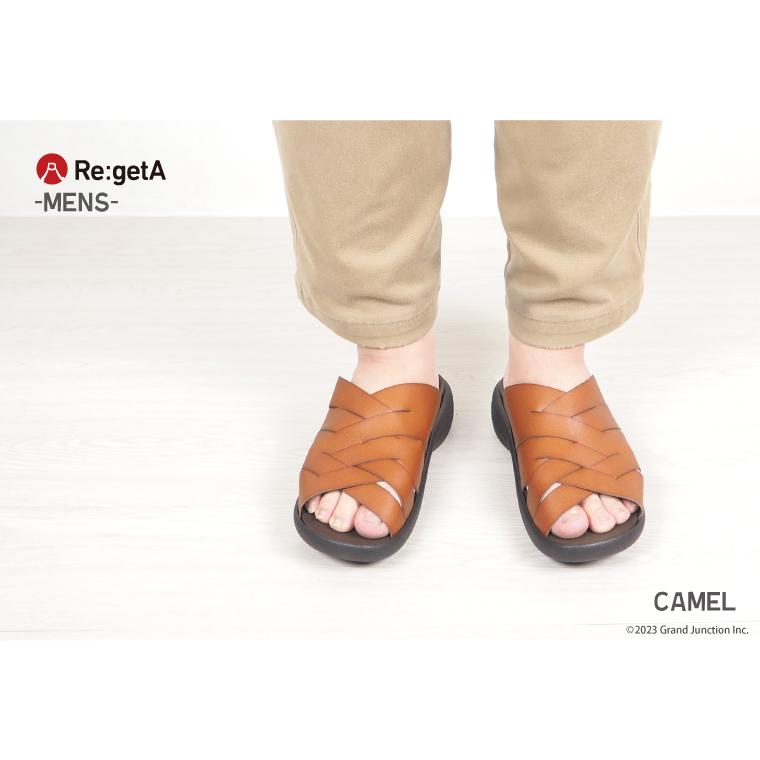 リゲッタ メンズ サンダル おしゃれ 疲れない 厚底 つっかけ 人気 編み込み | Re:getA | 05