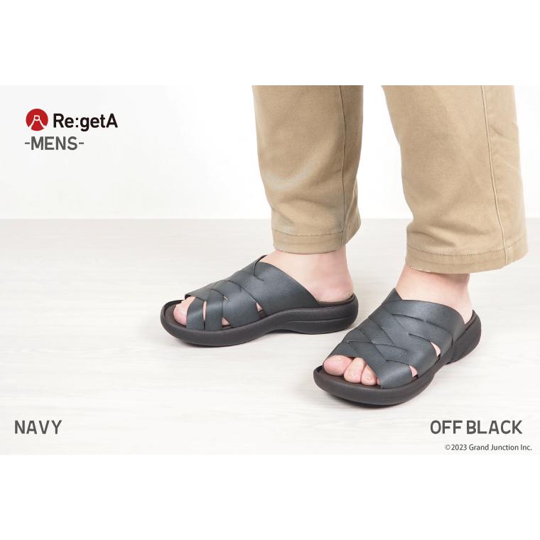 リゲッタ メンズ サンダル おしゃれ 疲れない 厚底 つっかけ 人気 編み込み | Re:getA | 07