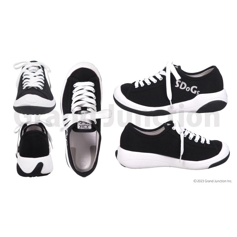 スゴィヌ SDoGs シューズ スニーカー メンズ レディース  白 黒 厚底 紐 歩きやすい ペタンコ 履きやすい ロック 抗菌防臭 撥水 shoes | Re:getA | 19