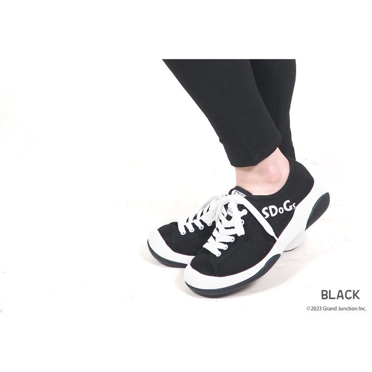 スゴィヌ SDoGs シューズ スニーカー メンズ レディース  白 黒 厚底 紐 歩きやすい ペタンコ 履きやすい ロック 抗菌防臭 撥水 shoes | Re:getA | 09