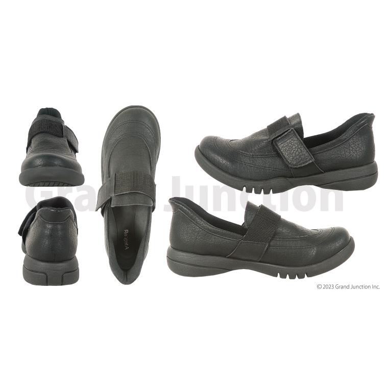 リゲッタ 靴 レディース スリッポン 歩きやすい 履きやすい 幅広 ドライビング シューズ ウォーキング 黒 SuttOn スットオン 旅行 疲れにくい | Re:getA | 08