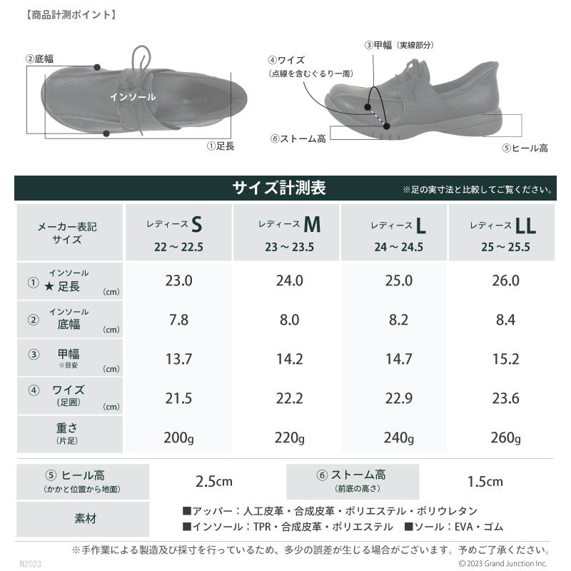 リゲッタ 靴 レディース レースアップ シューズ 歩きやすい 履きやすい 幅広 インソール 厚底 ウォーキング SuttOn スットオン 疲れにくい 旅行 | Re:getA | 18