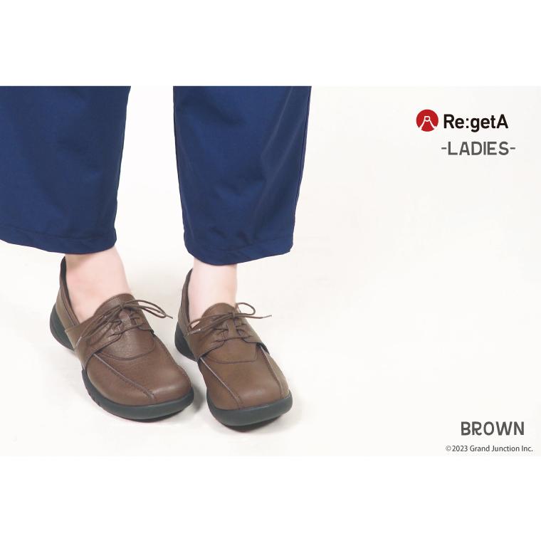 リゲッタ 靴 レディース レースアップ シューズ 歩きやすい 履きやすい 幅広 インソール 厚底 ウォーキング SuttOn スットオン 疲れにくい 旅行 | Re:getA | 09