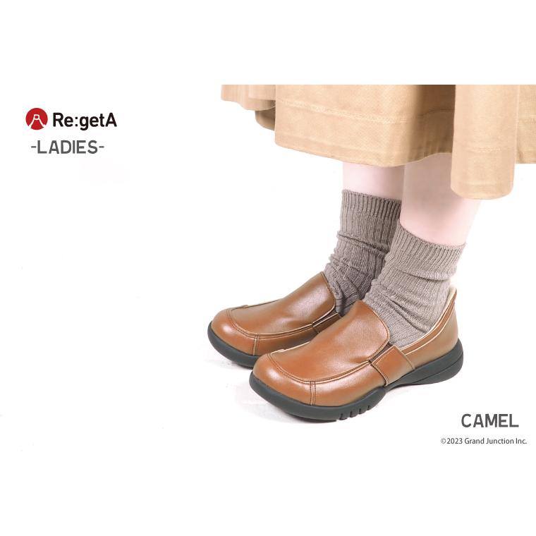 リゲッタ 靴 レディース シューズ スリッポン サイドゴア 歩きやすい 履きやすい 幅広 黒 ウォーキング SuttOn スットオン 旅行 疲れにくい | Re:getA | 07