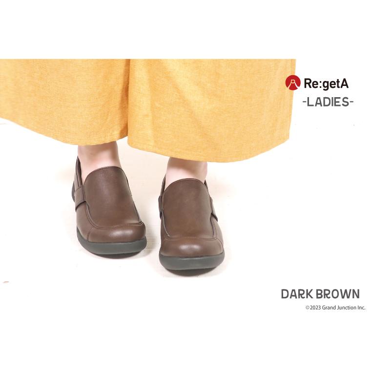 リゲッタ 靴 レディース シューズ スリッポン サイドゴア 歩きやすい 履きやすい 幅広 黒 ウォーキング SuttOn スットオン 旅行 疲れにくい | Re:getA | 08