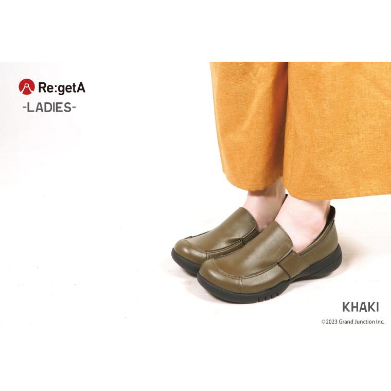 リゲッタ 靴 レディース シューズ スリッポン サイドゴア 歩きやすい 履きやすい 幅広 黒 ウォーキング SuttOn スットオン 旅行 疲れにくい | Re:getA | 09