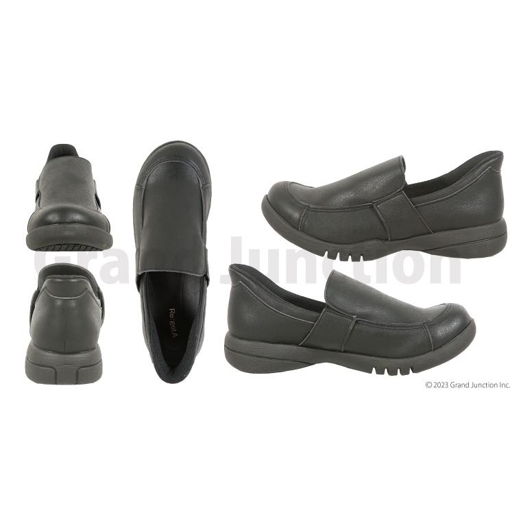 リゲッタ 靴 レディース シューズ スリッポン サイドゴア 歩きやすい 履きやすい 幅広 黒 ウォーキング SuttOn スットオン 旅行 疲れにくい | Re:getA | 11