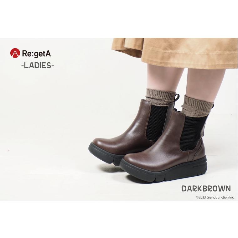 リゲッタ ブーツ レディース ショート 厚底 歩きやすい サイドゴア ブーツ 人気 軽量 日本製 | Re:getA | 07