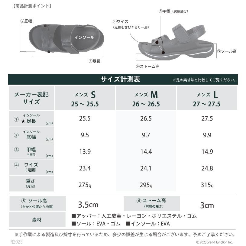 12%OFF セール リゲッタ サンダル メンズ 黒 歩きやすい 履きやすい ストラップ付 オフィスサンダル 抗菌 防臭 | Re:getA | 11