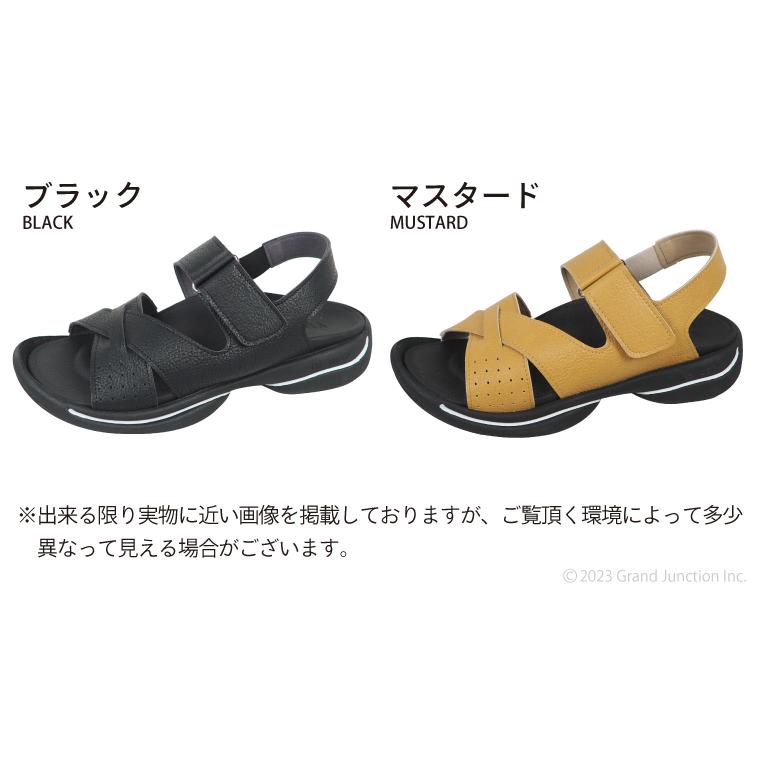 12%OFF セール リゲッタ サンダル レディース 歩きやすい 幅広 滑らない 黒 ストラップ 痛くない 履きやすい 軽量 グミ インソール | Re:getA | 14