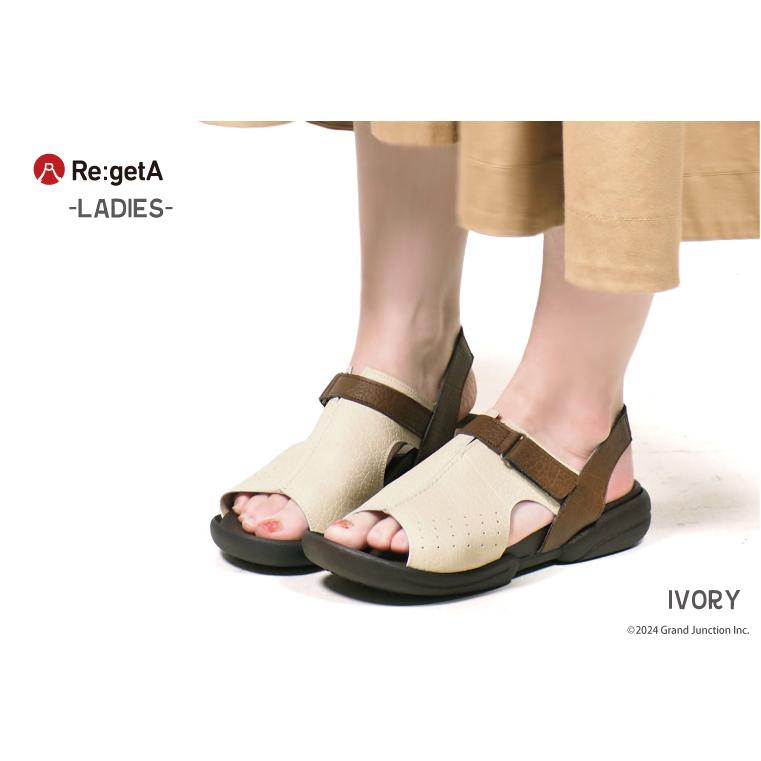 リゲッタ サンダル レディース 歩きやすい 疲れない カジュアル きれいめ ぺたんこ クッション 脱げ ない かかと あり ゴム グミサンダル | Re:getA | 07