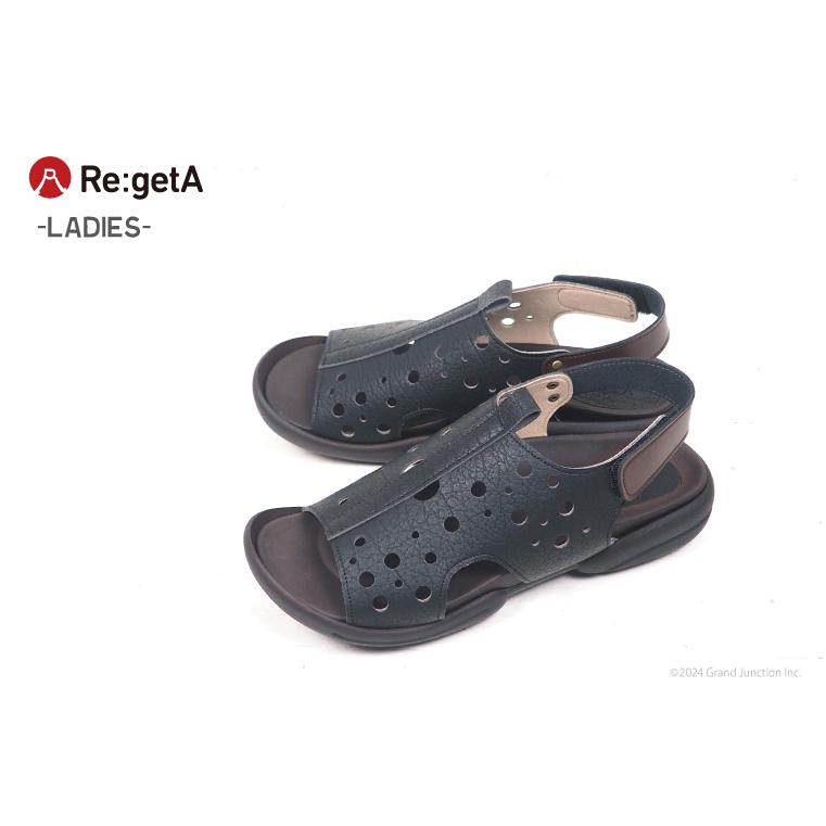 リゲッタ サンダル レディース 歩き やすい ぺたんこ サンダル 脱げ ない かかとあり かわいい ドット グミサンダル | Re:getA | 05