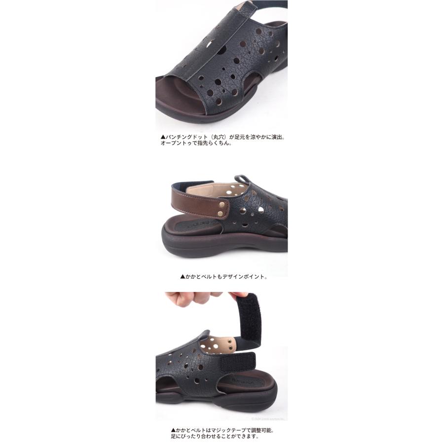 リゲッタ サンダル レディース 歩き やすい ぺたんこ サンダル 脱げ ない かかとあり かわいい ドット グミサンダル | Re:getA | 11