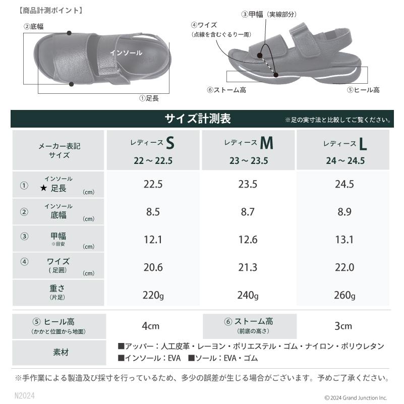 リゲッタ サンダル レディース 疲れない オフィス 黒 歩きやすい かかと つき カジュアル 夏 幅広 フラット ぺたんこ | Re:getA | 13