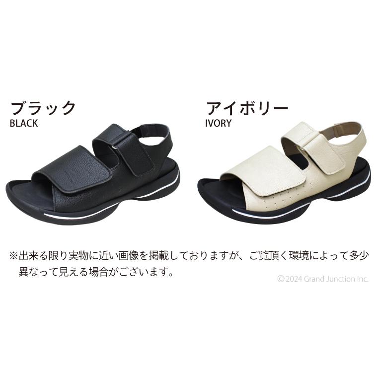 リゲッタ サンダル レディース 疲れない オフィス 黒 歩きやすい かかと つき カジュアル 夏 幅広 フラット ぺたんこ | Re:getA | 15