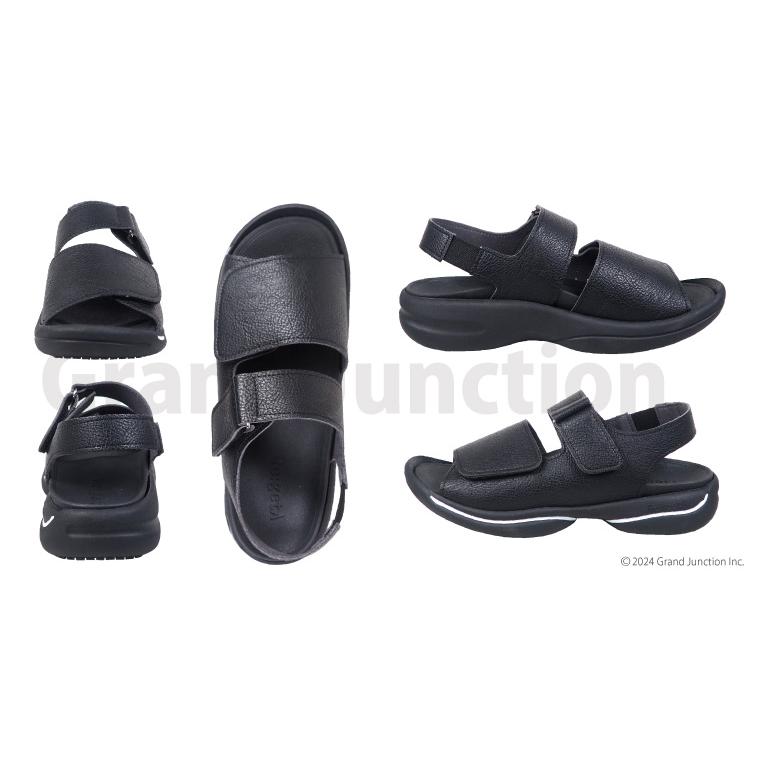 リゲッタ サンダル レディース 疲れない オフィス 黒 歩きやすい かかと つき カジュアル 夏 幅広 フラット ぺたんこ | Re:getA | 09