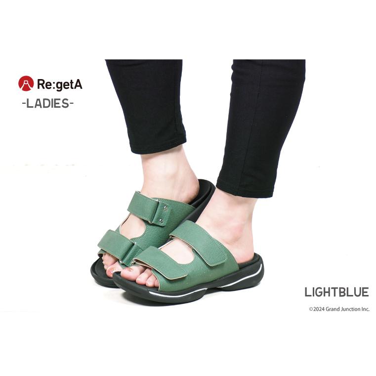 リゲッタ サンダル レディース 歩きやすい カジュアル 夏 疲れない つっかけ 黒 厚底 幅広 オフィス | Re:getA | 05