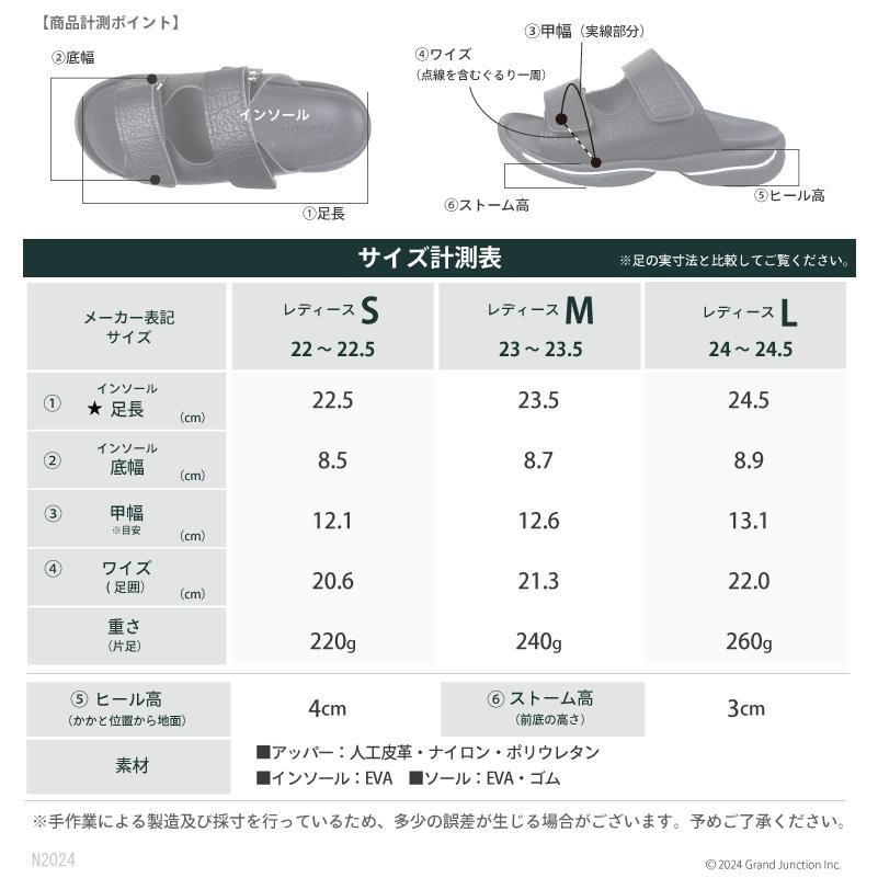 リゲッタ サンダル レディース 歩きやすい カジュアル 夏 疲れない つっかけ 黒 厚底 幅広 オフィス | Re:getA | 13