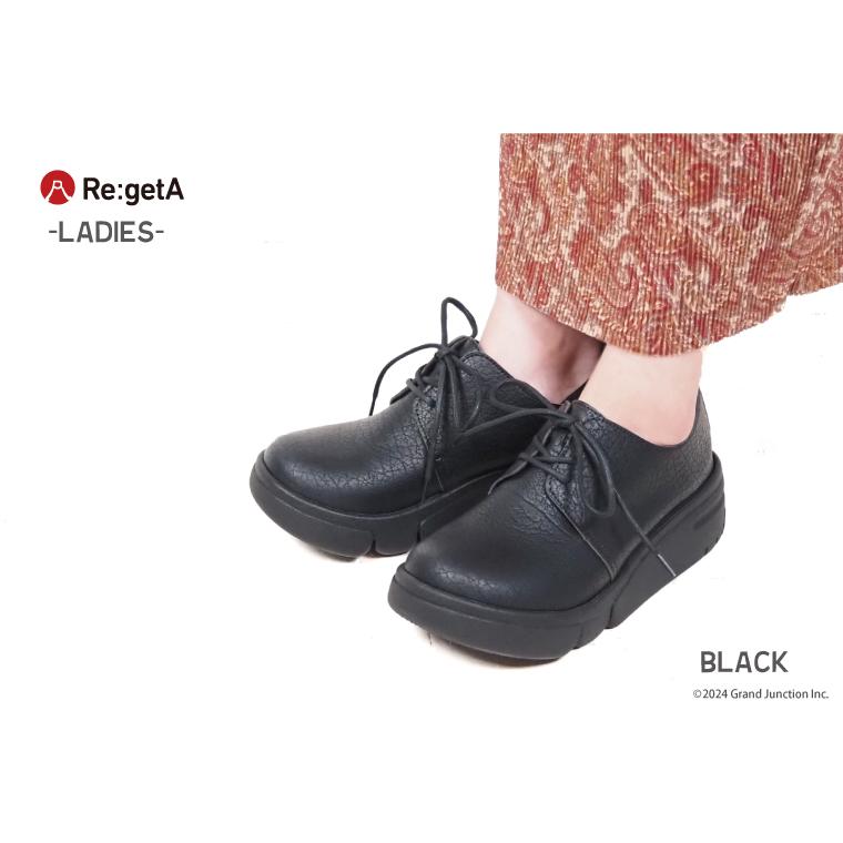 リゲッタ 靴 厚底 シューズ 軽い 疲れない 歩きやすい 幅広 大きいサイズ 黒 shoes | Re:getA | 05