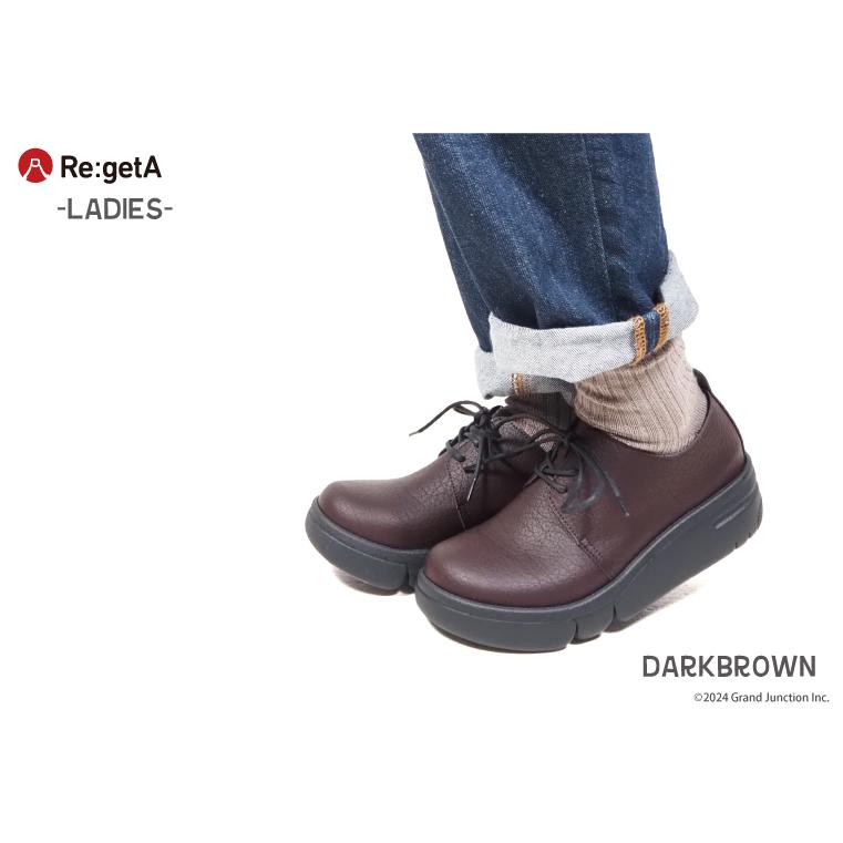 リゲッタ 厚底 シューズ レディース 歩きやすい 幅広 軽い 手を使わずに履ける 靴 SuttOn 黒 shoes | Re:getA | 06