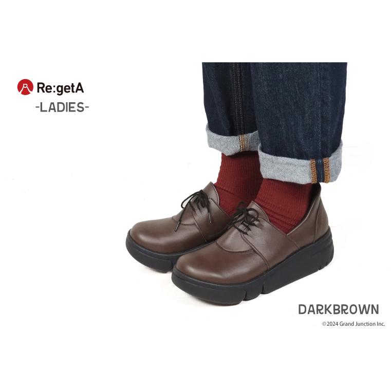 リゲッタ 厚底 シューズ レディース 歩きやすい 幅広 軽い 手を使わずに履ける 靴 SuttOn 黒 shoes | Re:getA | 07