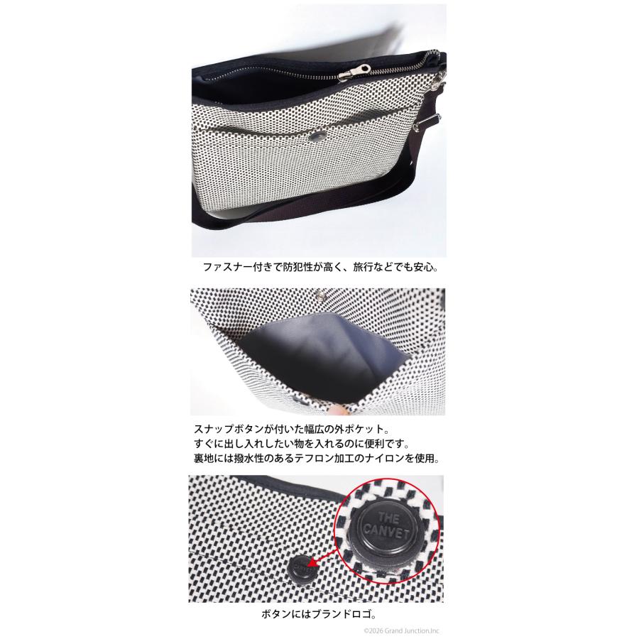 バッグ メンズ レディース ショルダー ボンク バッグ 日本製 THE CANVET 三河木綿 刺し子 水山織布 白黒 斜めがけ tc714069 |  | 10