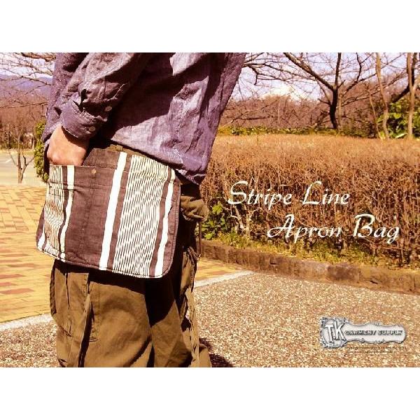 ウエストバッグ メンズ レディース TK.Garment Supply ストライプエプロンバッグ ベッドシーツ ビンテージリメイク ハンドメイド日本製 |  | 01