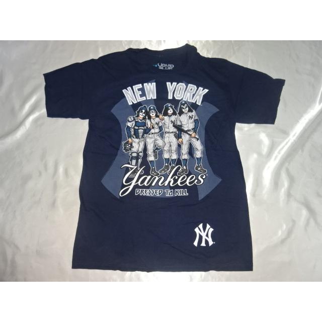 送料185円・H1005■ KISS Tシャツ Mサイズ ヤンキース・ユニフォーム　NEW YORK | 