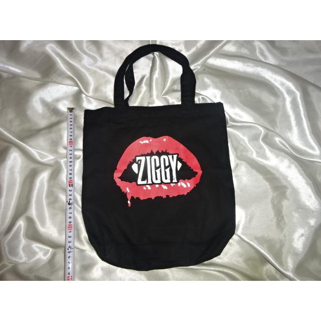 送料185円・H1102■ ZIGGY 森重樹一　黒い唇柄の トートバッグ | 