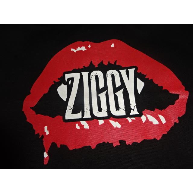 送料185円・H1102■ ZIGGY 森重樹一　黒い唇柄の トートバッグ |  | 03