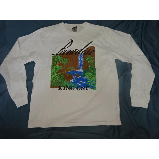 送料185円・H872□ King Gnu PARADISE ロングスリーブTシャツ ホワイト