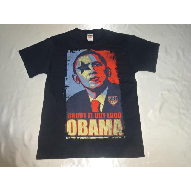 送料185円・H957■ KISS (C)2008 オバマ Tシャツ　Mサイズ OBAMA　*商品詳細必読* | 