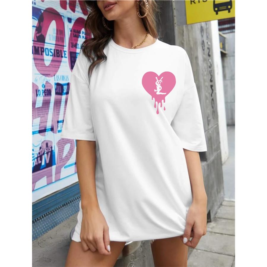 RILY ハートロゴ Tシャツ ホワイト 白 SITRY（シトリー） tシャツ SITRY Heart Embroidery T-Shirt/別注