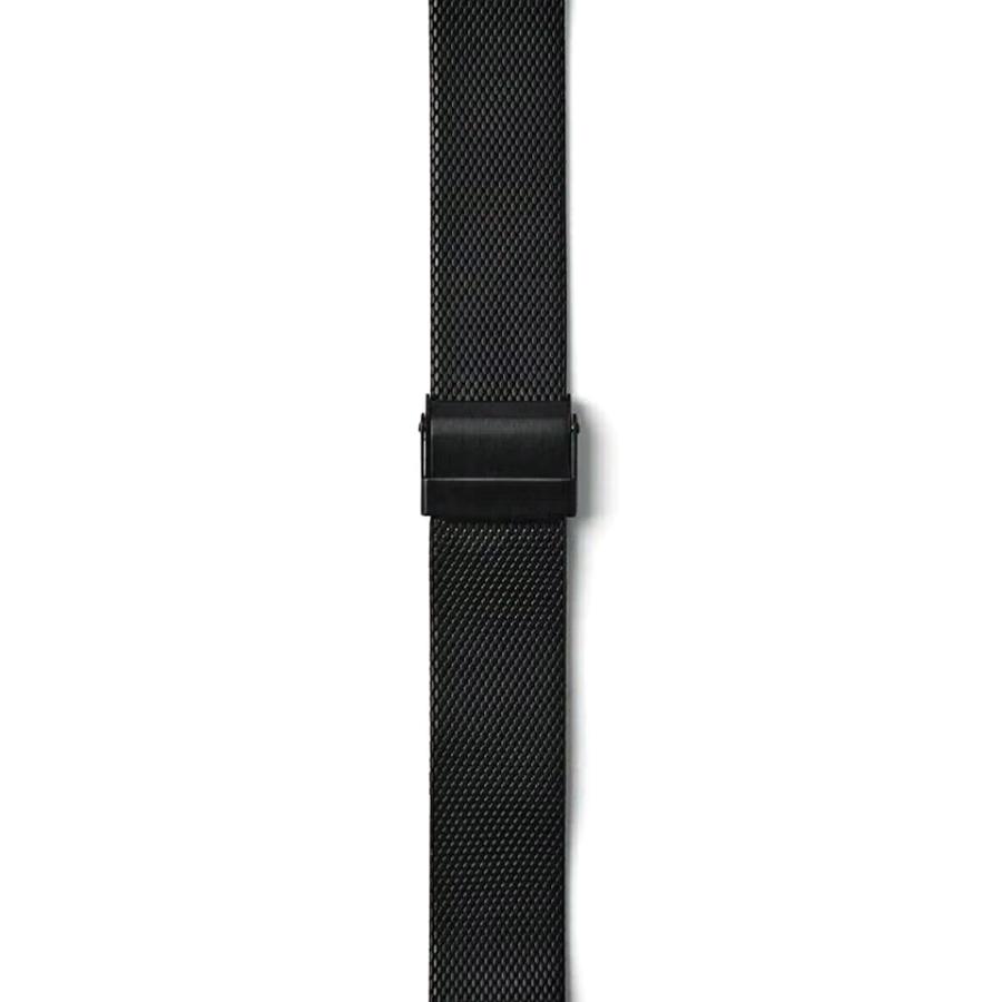 sazare さざれ SK01 腕時計 ユニセックス 38mm 日本製 ミニマル シンプル ブラック鏡面ケース / ブラック文字盤 / ブラックメタルメッシュ / Ref. 01.03.00MEの画像