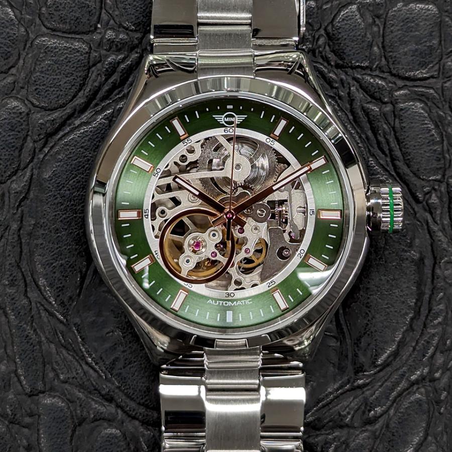 MINI AUTOMATIC WATCH 161802A グリーン 42mm メンズ腕時計 両面 MINI AUTOMATIC WATCH 161802A グリーン 42mm メンズ腕時計 両面