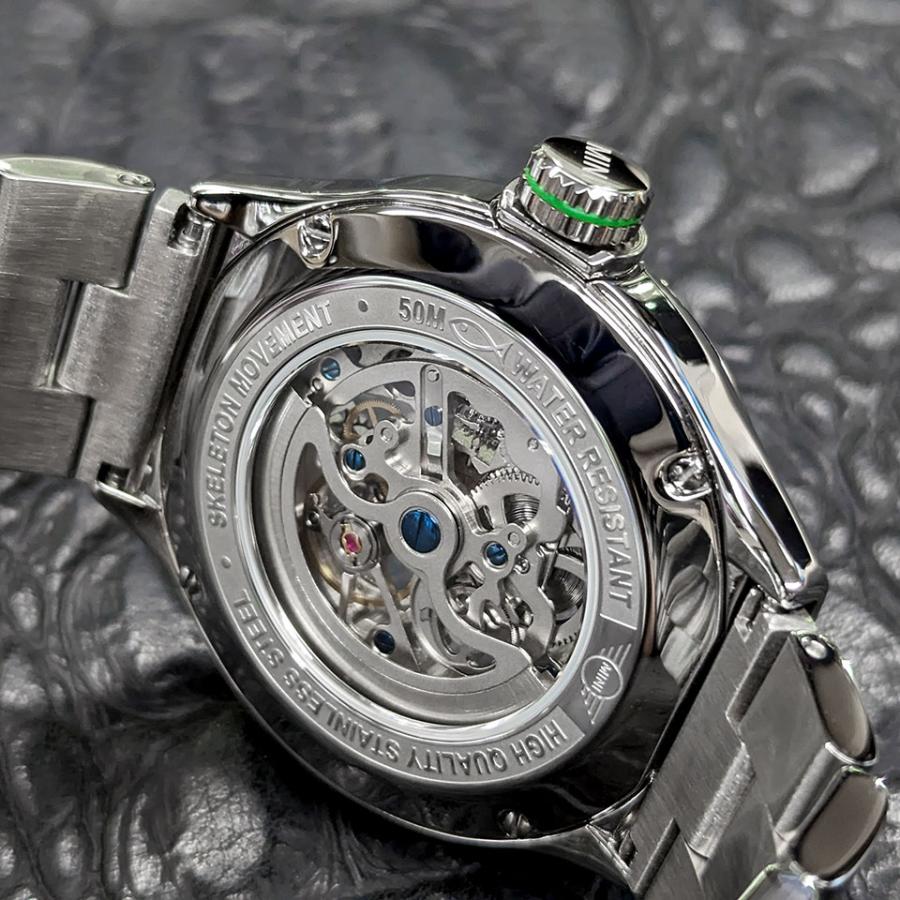 MINI AUTOMATIC WATCH 161802A グリーン 42mm メンズ腕時計 両面 MINI AUTOMATIC WATCH 161802A グリーン 42mm メンズ腕時計 両面