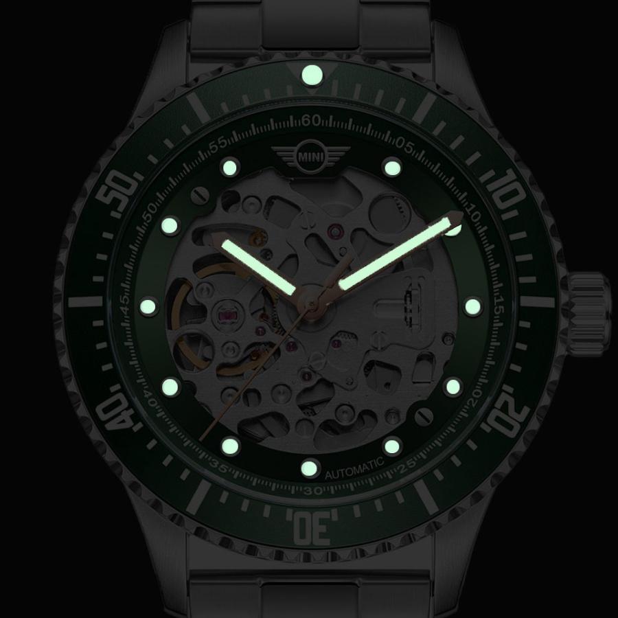 MINI AUTOMATIC WATCH MA-3 ミニ 162301 ブラック/シルバー 42mm メンズ腕時計 両面スケルトン 自動巻き SSブレスレット ミニクーパー | MINI | 09