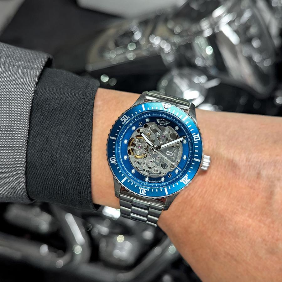 観賞確認 MINI（ミニ） MINI AUTOMATIC WATCH MA-3 162303 ブルー/シルバー 42mm